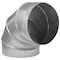 Imperial Imperial 9 in. D X 9 in. D Adjustable 90 deg Galvanized Steel Furnace Pipe Elbow GV0305-C - alternate 5